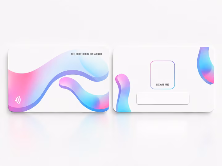 Примерен готов дизайн на NFC карта със заоблени ъгли